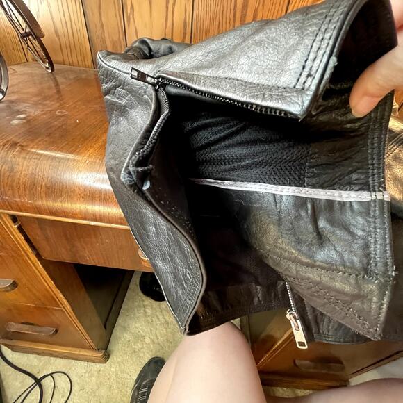 UNIK WOMEN xl Heavy NWT Leather Jacket + Line - Picture 4 of 9